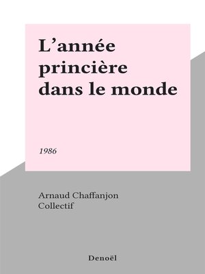 cover image of L'année princière dans le monde